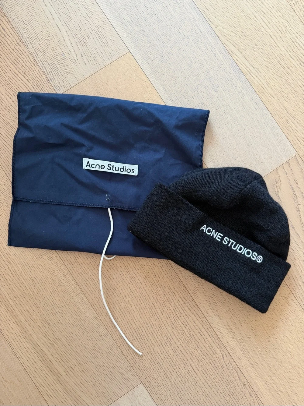 Acne Studios Black Beanie - Classic Logo